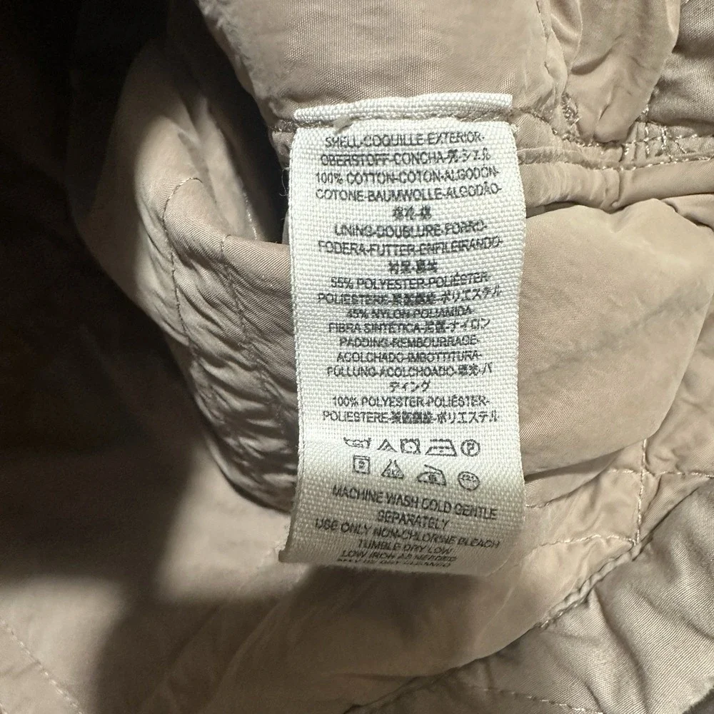Free People Quilted Linear Bomber Jacket Blush Women's M Long Sleeve Ribbed Cuff